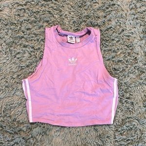 Adidas lavender halter crop top